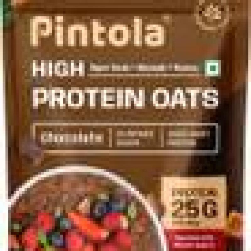 Pintola 25g High Protein Oats - Dark Chocolate, No Refined Sugar, Breakfast Cereals Pouch  (1 kg)