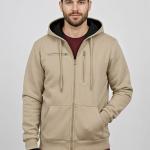 Men Full Sleeve Solid Hooded Sweatshirt