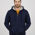 Men Full Sleeve Solid Hooded Sweatshirt