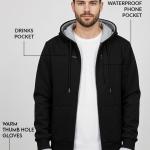 Men Full Sleeve Solid Hooded Sweatshirt
