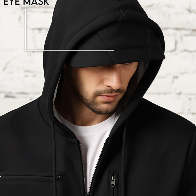 Men Full Sleeve Solid Hooded Sweatshirt