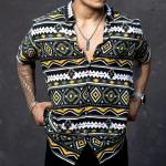 Men Regular Fit Printed Spread Collar Casual Shirt