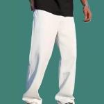 Men Jogger Fit Mid Rise White Jeans