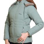 Women solid parka jacket