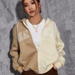 Women Full Sleeve Color Block Sweatshirt