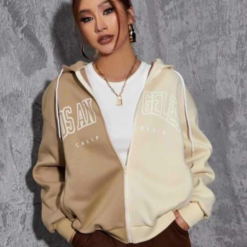 Women Full Sleeve Color Block Sweatshirt