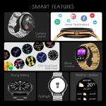 Fire-Boltt Ninja Talk 35.3mm (1.39) Round Bluetooth Calling Metal Body,120 Sports Modes Smartwatch  (Gold Steel Strap, 1.39)