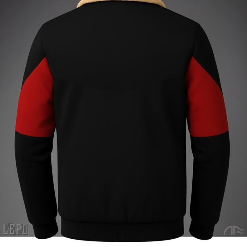 Men Colorblock Casual Jacket