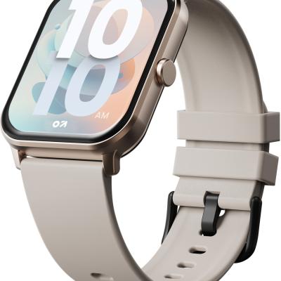 GOBOULT Drift BT Calling HD Display, 140+ Watchface, BT calling Smartwatch  (Beige Strap, Free Size)