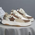 Men's Chunky Fashion Style Walking Lace-Up Outdoor Sneakers For Men  (Tan , 10)