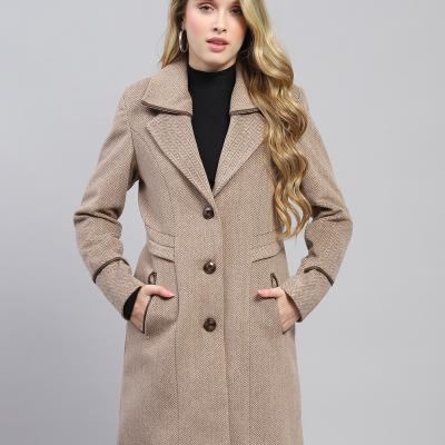Wool Blend Coat For Women
