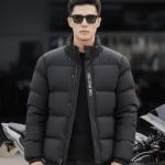Men Solid Puffer Jacket