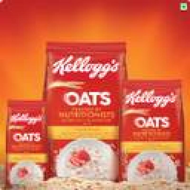 Kellogg's Rolled Oats Trusted by Nutritionists, High in Protein & Fibre, Breakfast Oats Pouch  (900 g)