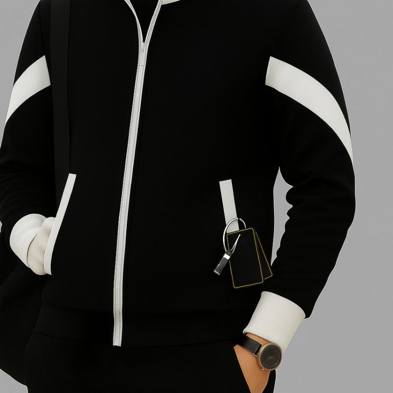 Men Colorblock Casual Jacket