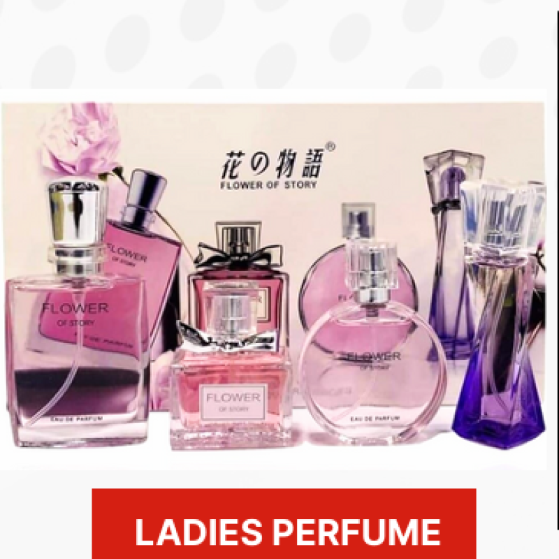 🌸 FLOWER OF STORY Ladies Perfume Set – 4 Unique Fragrances