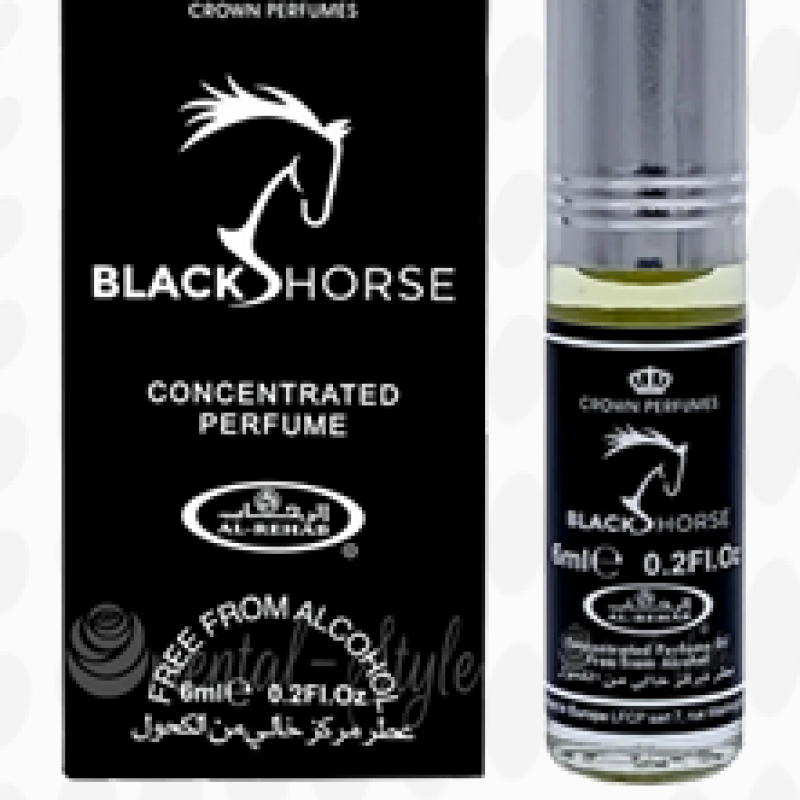 🖤 Black Horse Concentrated Perfume – Al-Rehab (6ml)