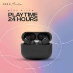 TECHIO Black Earbuds | True Wireless Stereo | Noise Cancelling Bluetooth  (Black, True Wireless)