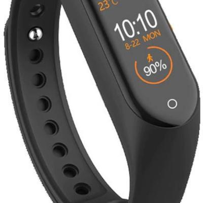 TXOR VENUS-V2, M6 Smart Watch Fitness BAND withTouch Sensor Control For ANDROID & IOS  (Black Strap, Size : Standard)